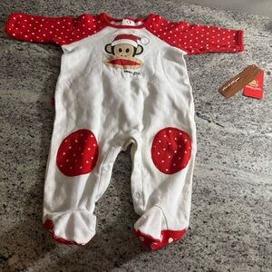 NWT Small Paul for Target Paul Frank 2008 Baby Girls Christmas Bodysuit Newborn